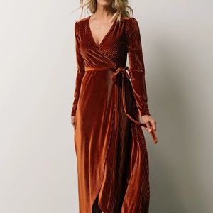 Baltic Born Jada Ribbed Wrap dress